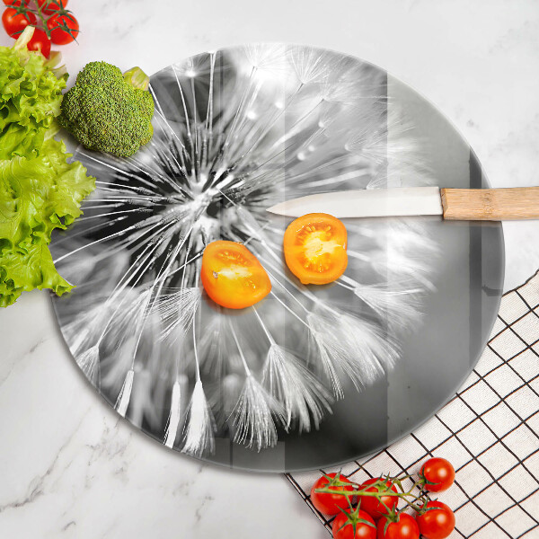 Chopping board glass Delicate dandelion