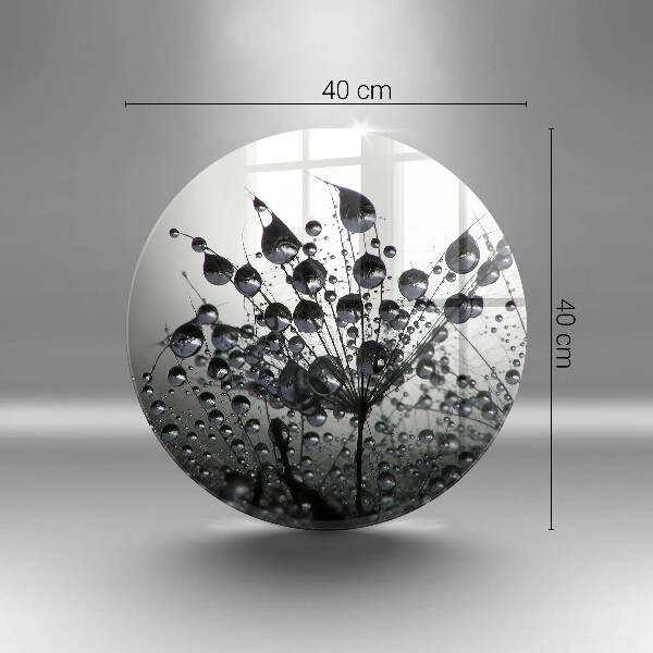 Chopping board glass Dandelions and dew