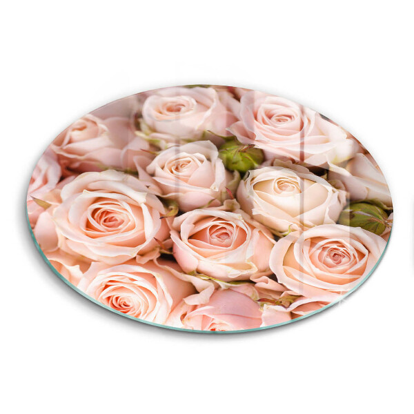 Chopping board glass A delicate bouquet of roses