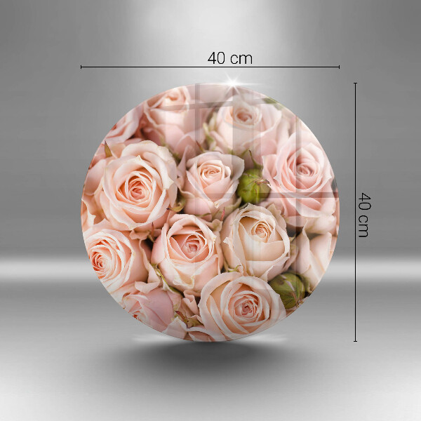 Chopping board glass A delicate bouquet of roses