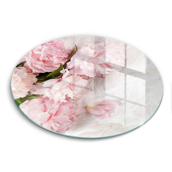 Chopping board glass Delicate roses flowers