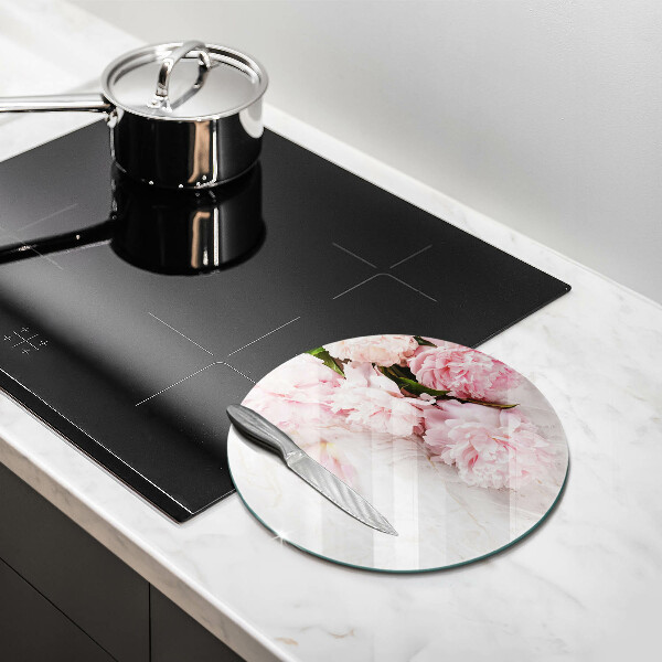 Chopping board glass Delicate roses flowers