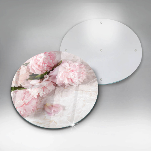 Chopping board glass Delicate roses flowers