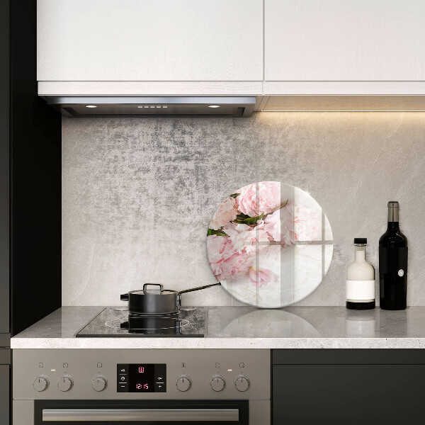 Chopping board glass Delicate roses flowers