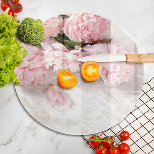 Chopping board glass Delicate roses flowers