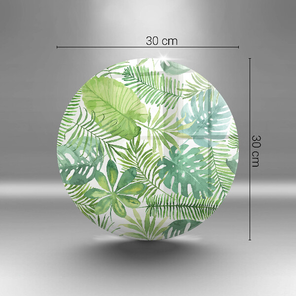 Chopping board glass Boho watercolors leaves