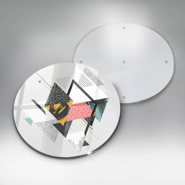 Chopping board glass Abstraction of the triangle