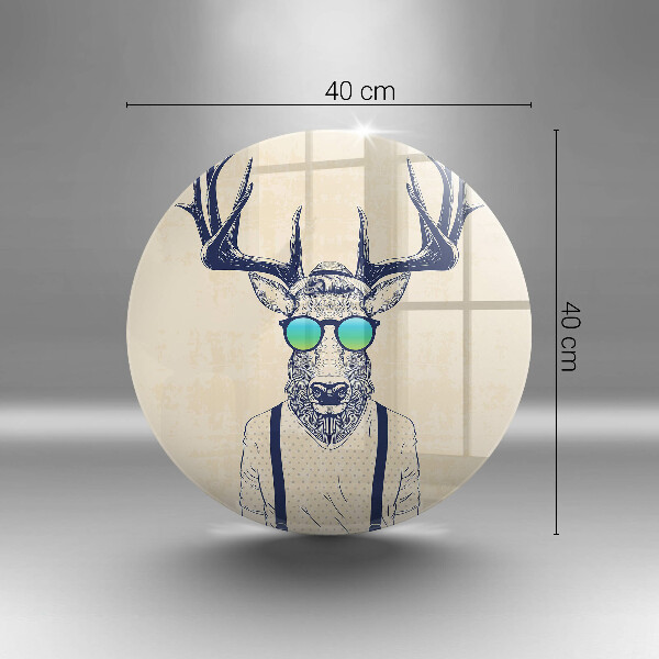 Chopping board glass Illustration Man Jeleń