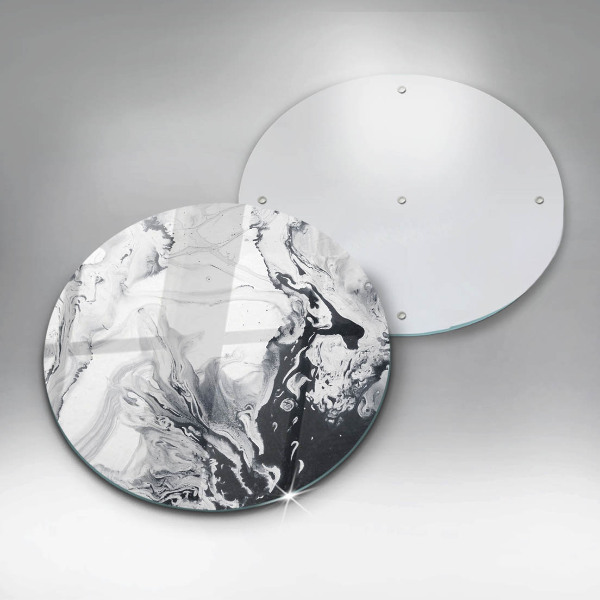 Chopping board glass Ink abstraction