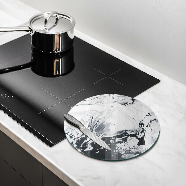 Chopping board glass Ink abstraction