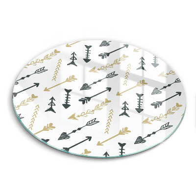Chopping board glass Boho arrow pattern