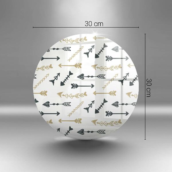 Chopping board glass Boho arrow pattern