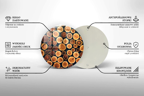 Chopping board glass Wooden stumps of trees