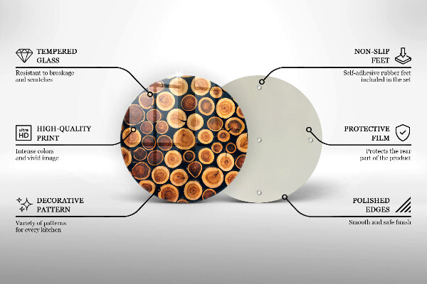 Chopping board glass Wooden stumps of trees