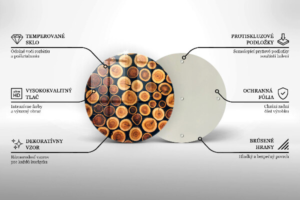 Chopping board glass Wooden stumps of trees