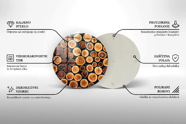 Chopping board glass Wooden stumps of trees