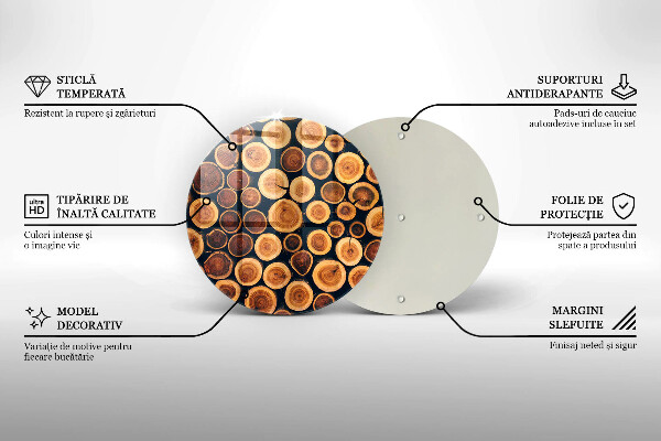 Chopping board glass Wooden stumps of trees