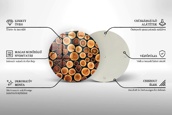 Chopping board glass Wooden stumps of trees