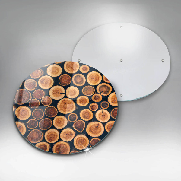 Chopping board glass Wooden stumps of trees