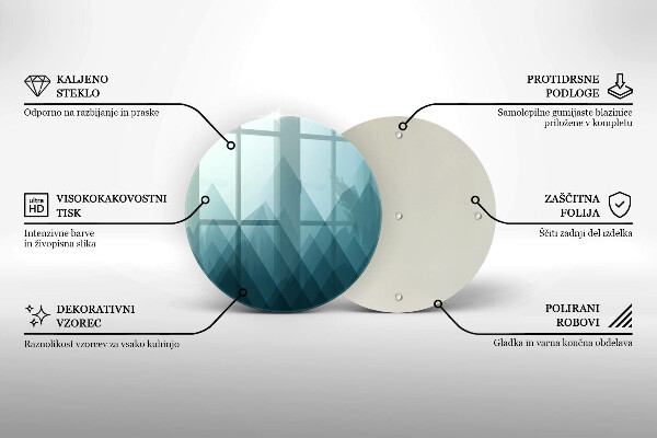 Chopping board glass Abstract mountains
