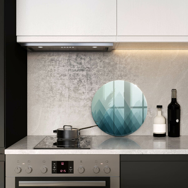 Chopping board glass Abstract mountains