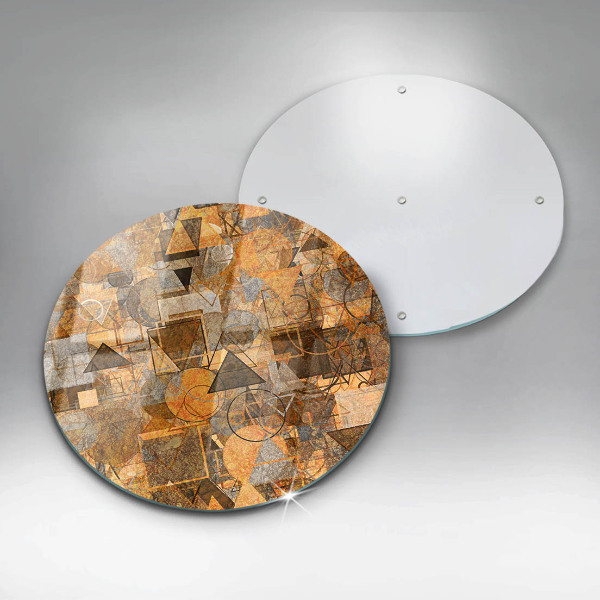 Chopping board glass Geometric figure pattern