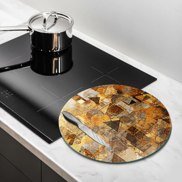Chopping board glass Geometric figure pattern