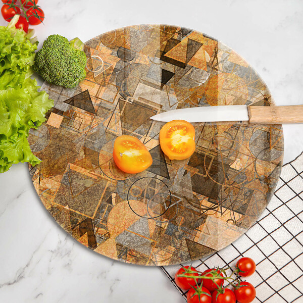 Chopping board glass Geometric figure pattern