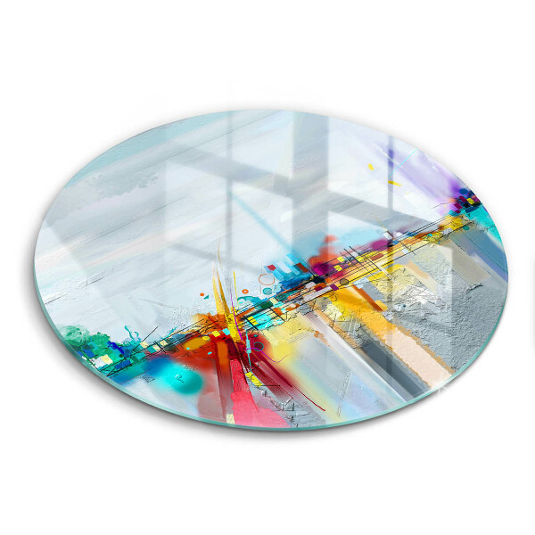 Chopping board glass Painted abstraction