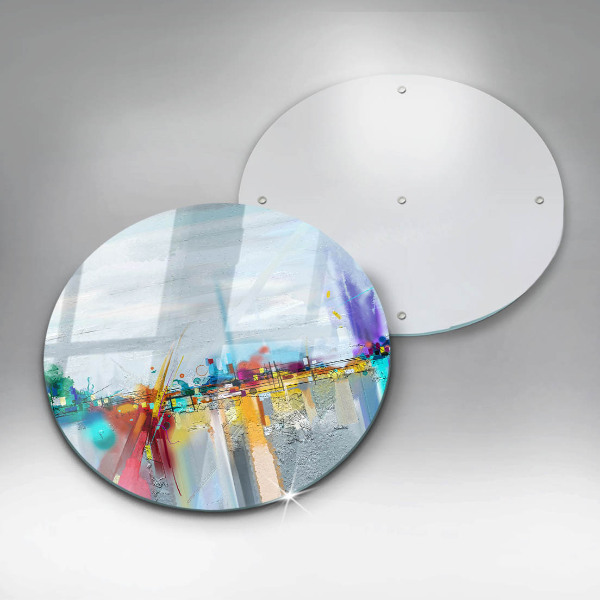 Chopping board glass Painted abstraction