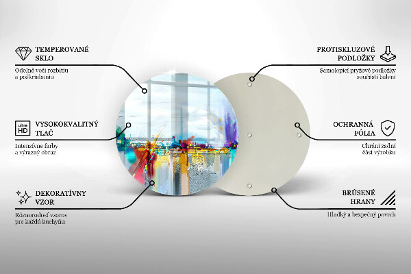 Chopping board glass Painted abstraction