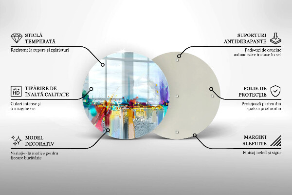 Chopping board glass Painted abstraction