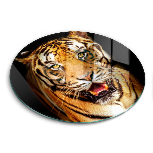 Chopping board glass Wild animal tiger