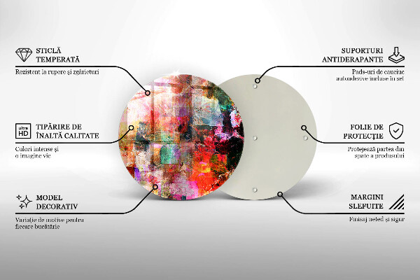 Chopping board glass Paint abstraction