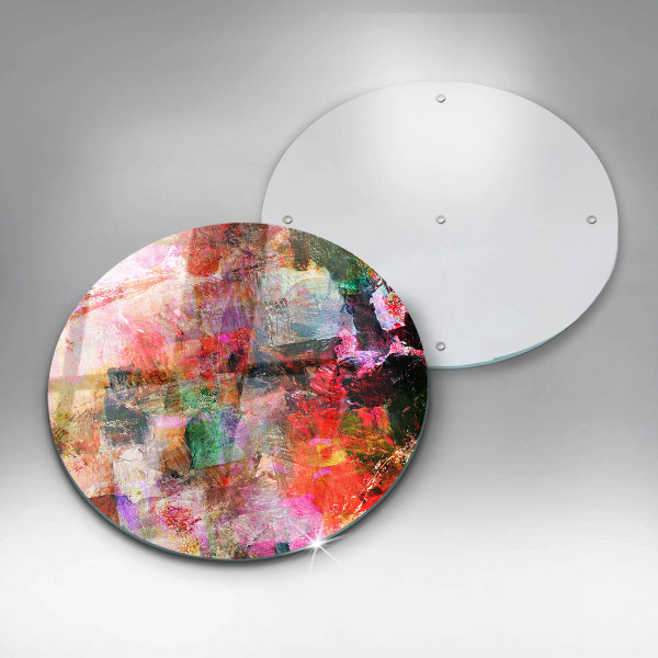 Chopping board glass Paint abstraction