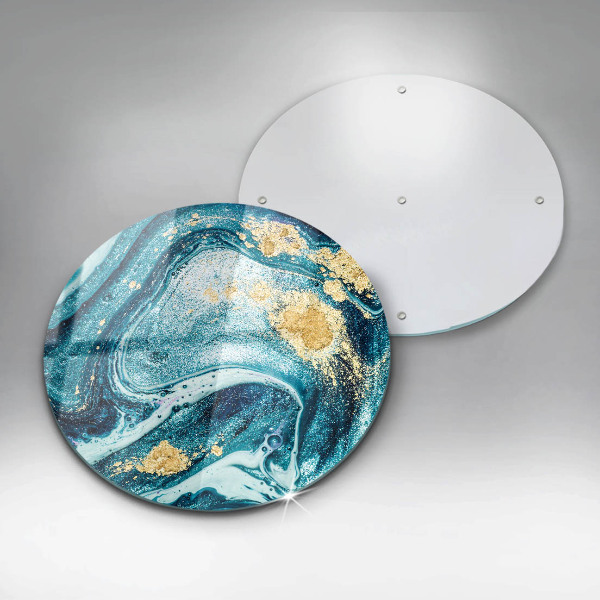 Chopping board Blue abstraction gold