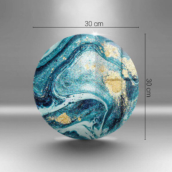 Chopping board Blue abstraction gold