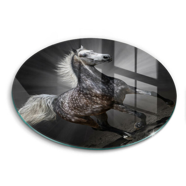 Chopping board glass Horse at a gallop