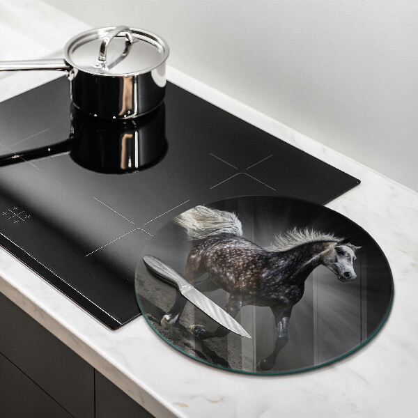 Chopping board glass Horse at a gallop