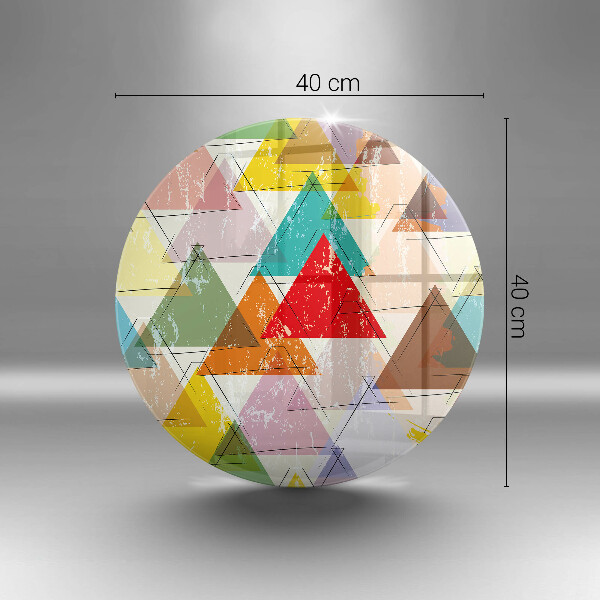 Chopping board glass Painted triangles