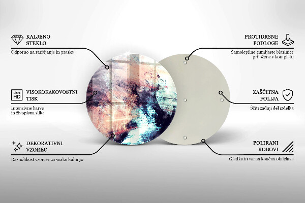 Chopping board glass Painted abstraction