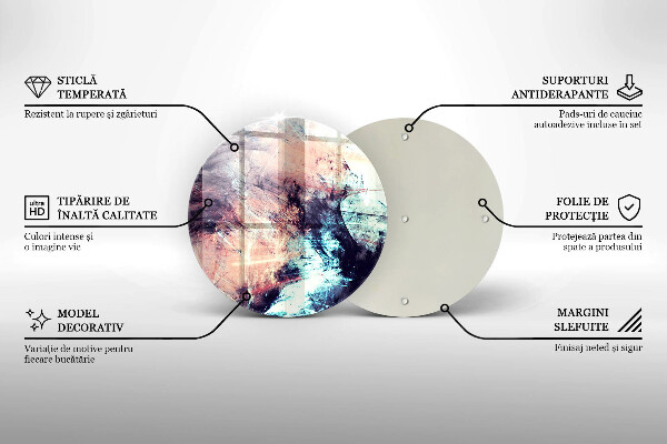 Chopping board glass Painted abstraction