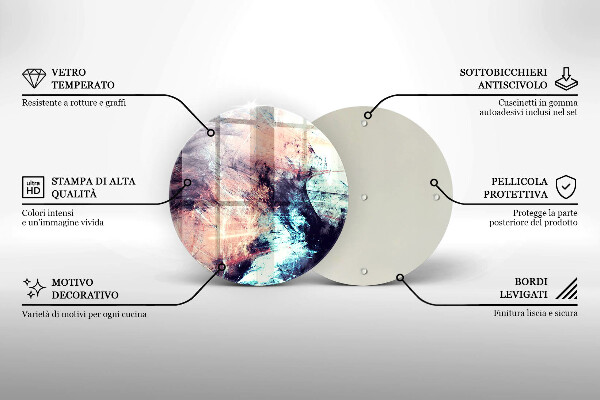 Chopping board glass Painted abstraction