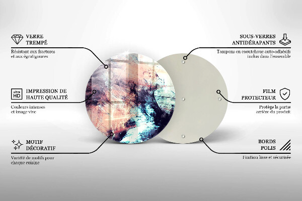 Chopping board glass Painted abstraction