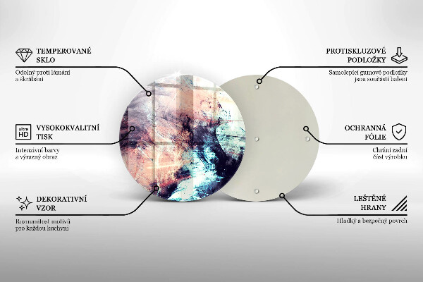 Chopping board glass Painted abstraction