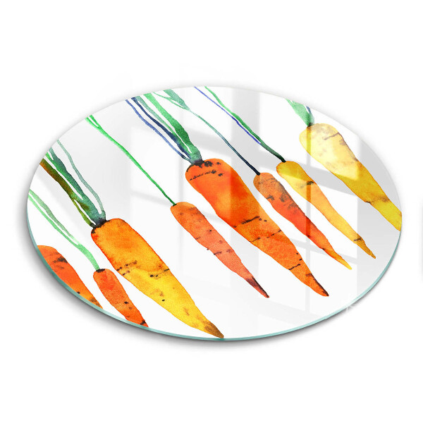 Chopping board glass Carrot illustration