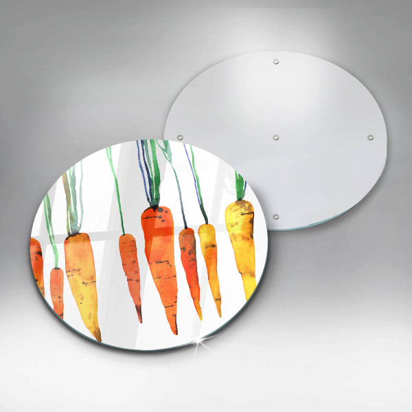 Chopping board glass Carrot illustration