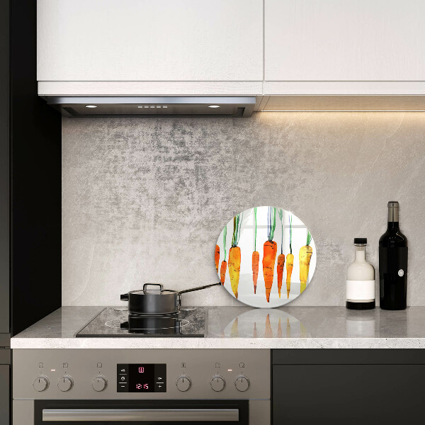 Chopping board glass Carrot illustration