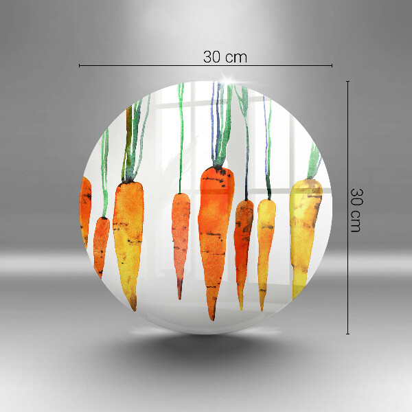 Chopping board glass Carrot illustration