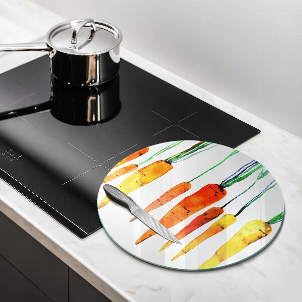 Chopping board glass Carrot illustration